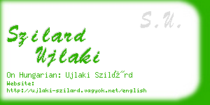 szilard ujlaki business card